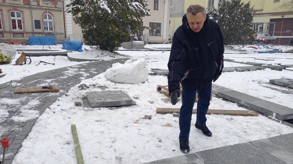 Stary Fordon przechodzi gruntowną rewitalizację. Prace odbywają się, m.in na rynku, gdzie powstaje podświetlana fontanna o średnicy 22 metrów./fot. Agata Raczek