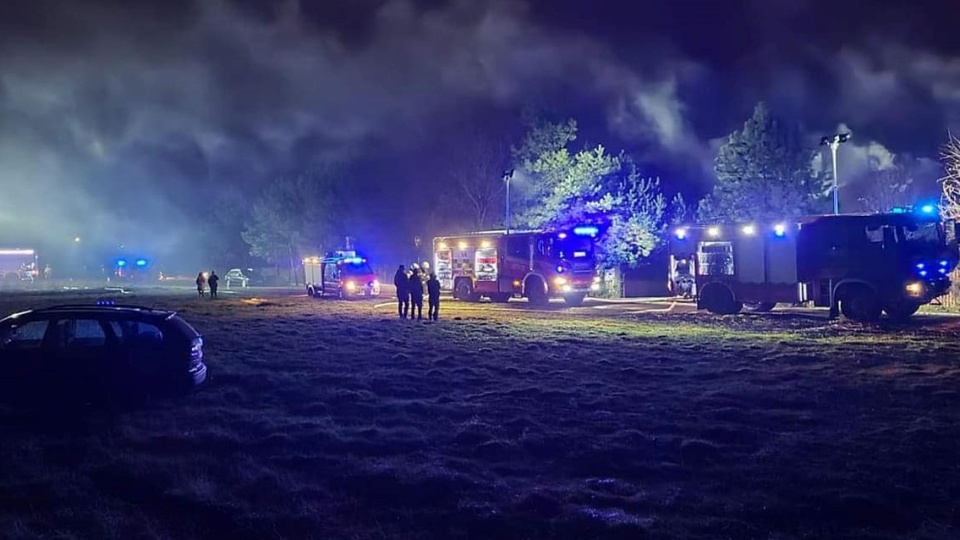 Pożar domku jednorodzinnego w Nowej Wsi Wielkiej./fot. OSP Nowa Wieś Wielka