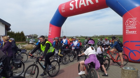 23 km wśród lasów i pól, a także w okolicy Wisły przejechali uczestnicy rajdu „Kujawsko-Pomorskie Na Rowery"./fot. Adriana Andrzejewska-Kuras