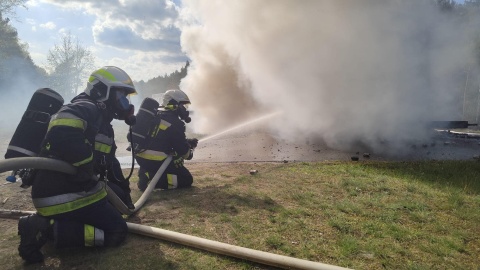 Zdarzenie na dk 10 koło Solca Kujawskiego. Fot. OSP Solec Kujawski