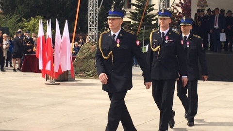 Strażacy z bydgoskiego garnizonu obchodzili Dzień Strażaka. Były odznaczenia, a potem wspólna zabawa./fot. Elżbieta Rupniewska