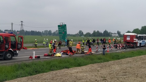 Ćwiczenia służb ratunkowych na węźle Świecie Północ, na drodze ekspresowej S5/fot. Marcin Doliński
