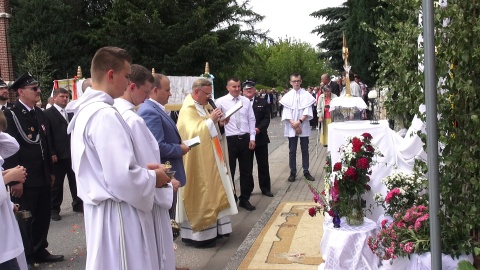 Procesja Bożego Ciała w Suchej na Pomorzu. (jw)