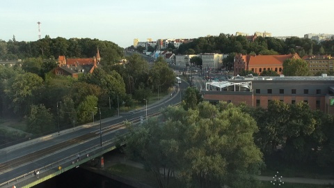 Bydgoszcz z dachu Hotelu Focus. (jw)