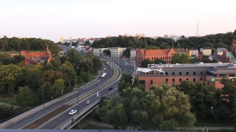 Bydgoszcz z dachu Hotelu Focus. (jw)