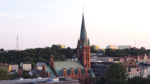 Bydgoszcz z dachu Hotelu Focus. (jw)