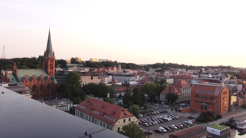 Bydgoszcz z dachu Hotelu Focus. (jw)