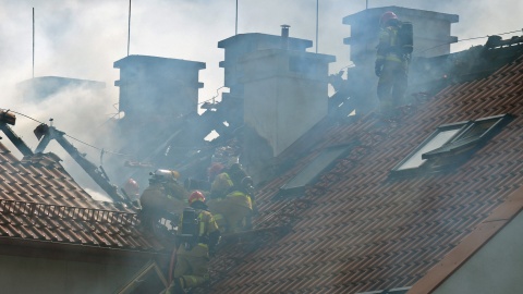 Pożar dachu w Osielsku/fot. Bydgoszcz 998