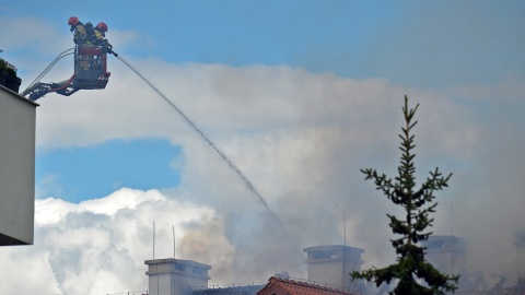 Pożar dachu w Osielsku/fot. Bydgoszcz 998