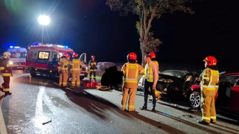 Wypadek drogowy w Lipnicy (DK 15). Nie żyje jedna osoba, trzy zostały ranne./fot. Ratownictwo Medyczne Powiatu Golubsko-Dobrzyńskiego/Facebook