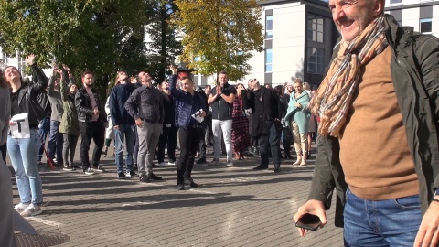 Flash mob w bydgoskim Atosie. (jw)