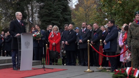 Oficjalne obchody Święta Niepodległości w Bydgoszczy. Plac Wolności 11 listopada 2022 r./jw