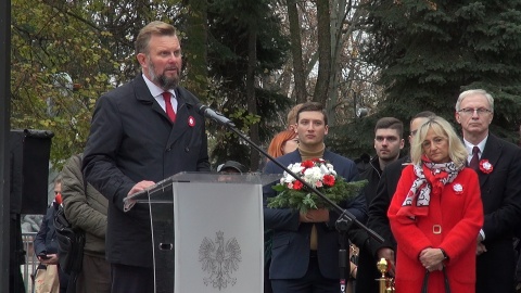 Oficjalne obchody Święta Niepodległości w Bydgoszczy. Plac Wolności 11 listopada 2022 r./jw