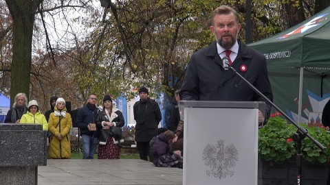 Oficjalne obchodyŚwięta Niepodległości w Bydgoszczy. Plac Wolności 11 listopada 2022 r. (jw)