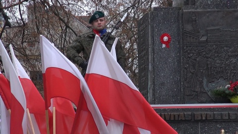 Oficjalne obchody Święta Niepodległości w Bydgoszczy. Plac Wolności 11 listopada 2022 r./jw