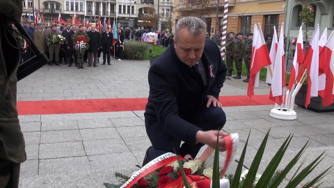 Oficjalne obchody Święta Niepodległości w Bydgoszczy. Plac Wolności 11 listopada 2022 r./jw