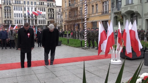 Oficjalne obchody Święta Niepodległości w Bydgoszczy. Plac Wolności 11 listopada 2022 r./jw