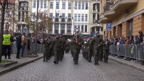 Oficjalne obchody Święta Niepodległości w Bydgoszczy. Plac Wolności 11 listopada 2022 r./jw