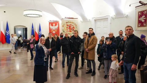 Historyczne wnętrza Pałacu Prezydenckiego, m.in. Sala Kolumnowa, Sala Orderu Orła Białego, Sala im. Lecha Kaczyńskiego, Sala Obrazowa, Sala Chorągwiana, zostały udostępnione w niedzielę gościom w ramach dnia otwartego./fot. Grzegorz Jakubowski/KPRP