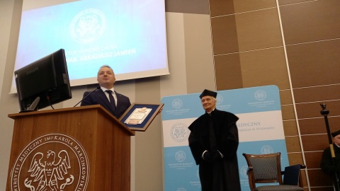 Nadanie prof. Arkadiuszowi Jawieniowi tytułu doktora honoris causa Uniwersytetu Medycznego w Poznaniu/fot. Ewa Dąbrowska