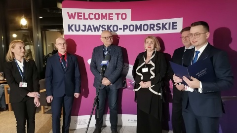 W środę 14 grudnia oficjalnie zainaugurowane zostały loty węgierskiego przewoźnika z lotniska w Bydgoszczy/fot. Monika Na zdjęciu: okolicznościowa konferencja w PLB/fot. Monika Siwak