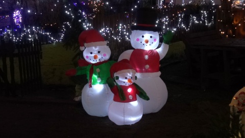 Iluminacje świąteczne przy domu przy ul. Sielskiej w Bydgoszczy/fot. jw