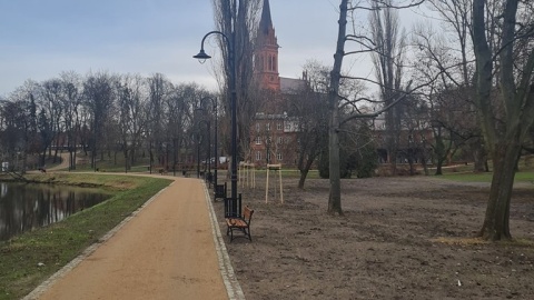 Włocławski park im. Henryka Sienkiewicza po remoncie./fot. Facebook/Krzysztof Kukucki