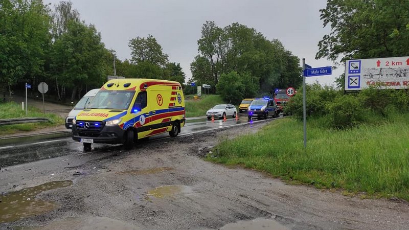 Wypadek w okolicy Pawłówka./fot. OSP Kruszyn