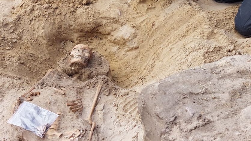 W podbydgoskiej wsi odkryto grób antywampiryczny. Fot. Nadesłana