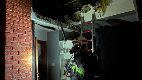 Pożar w Solcu Kujawskim. Strażacy musieli wrócić na miejsce akcji. Fot. OSP Solec Kujawski