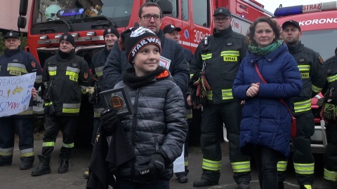 10-letni bohater. Marcin z odznaką od szefa polskich strażaków