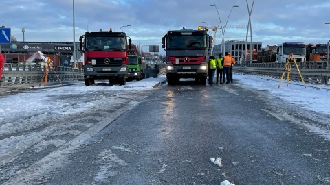 Próby obciążeniowe Mostu Uniwersyteckiego w Bydgoszczy./fot. ZDMiKP Bydgoszcz