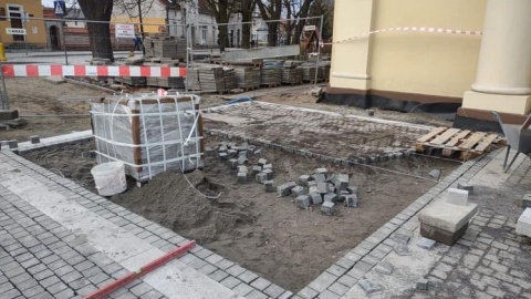 Trwają zaawansowane prace przy rewitalizacji Rynku w Starym Fordonie. Fot. UM w Bydgoszcz