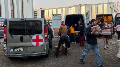 Konwój humanitarny z Bydgoszczy do Lwowa. Fot. Polskie Radio PiK