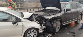 Wypadek na Moście Fordońskim Duże utrudnienia w ruchu [zdjęcia]