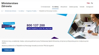 Wstępny wywiad medyczny dostępny na Teleplatformie Pierwszego Kontaktu