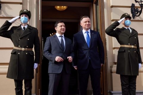 Prezydent Andrzej Duda w Kijowie: Apelujemy do Rosji o pokój i spokój