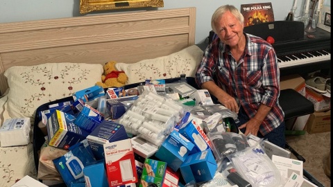 Z Florydy przywiózł dwie walizki ze sprzętem medycznym dla Ukrainy
