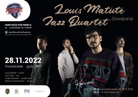 Światowe nazwisko na scenie w Toruniu. Zagra Louis Matute Jazz Quartet