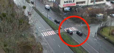 Policyjny dron śledził zachowania kierowców w Bydgoszczy i w Przyłubiu [wideo]