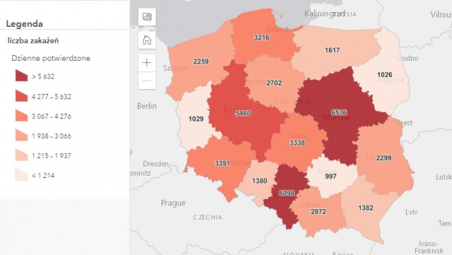 Koronawirus w Polsce: 45 749 nowych zakażeń, 2702 w Kujawsko-Pomorskiem