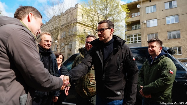 Premier Mateusz Morawiecki z wizytą w Kijowie
