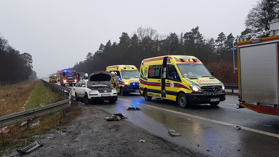 Wypadek w podbydgoskim Stryszku/fot. Bydgoszcz 998