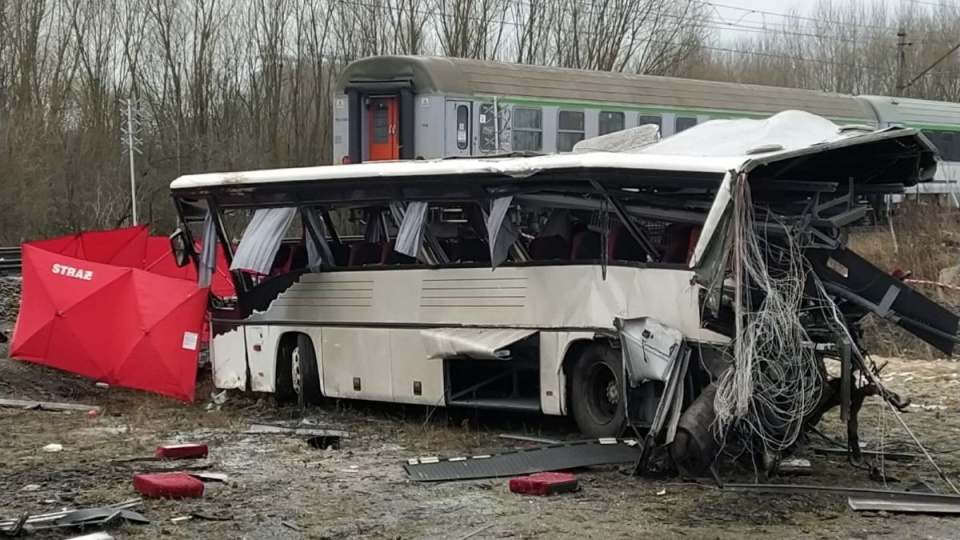 Wypadek na przejeździe kolejowym w Warlubiu/fot. Marcin Doliński