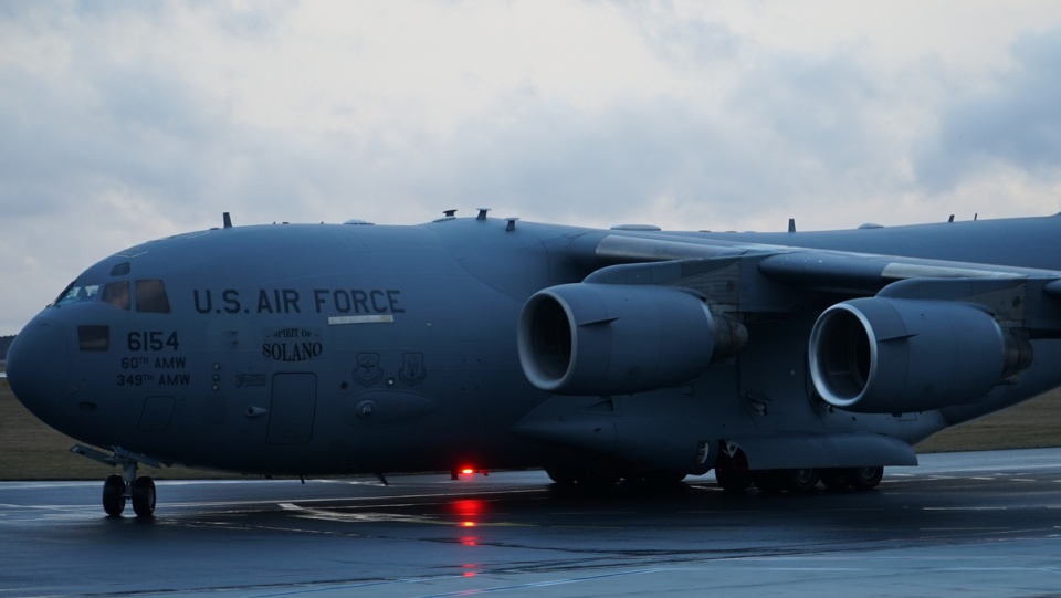 Boeing C-17 Globemaster na bydgoskim lotnisku/fot. nadesłane