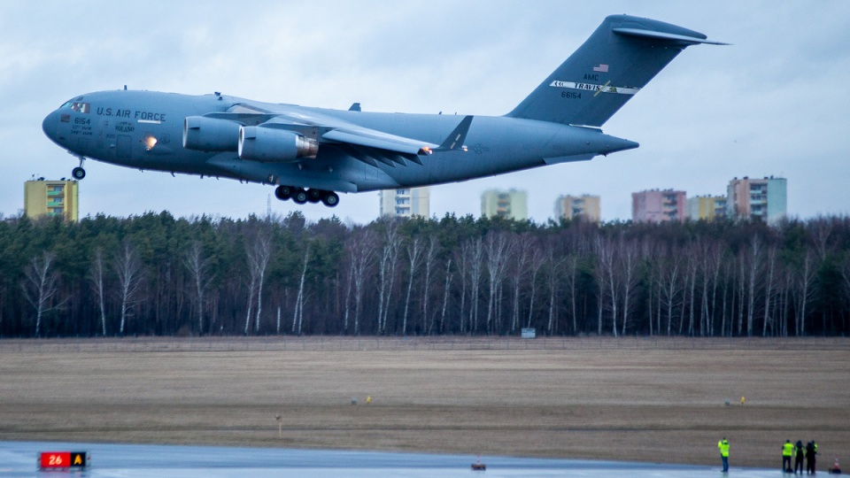 Boeing C-17 Globemaster na bydgoskim lotnisku/fot. nadesłane