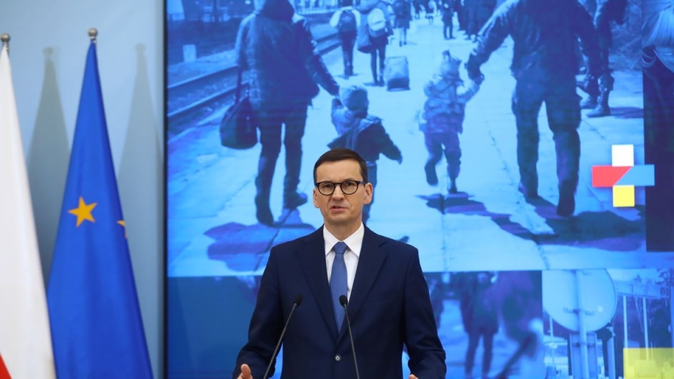 Premier Mateusz Morawiecki podczas konferencji prasowej/fot. Rafał Guz, PAP