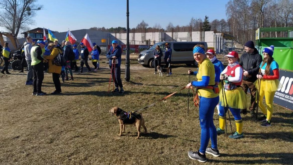 Świecie solidarne z Ukrainą. Ponad pół tysiąca osób wzięło udział w biegi i marszu Solidarności z Ukrainą. Fot. Marcin Doliński