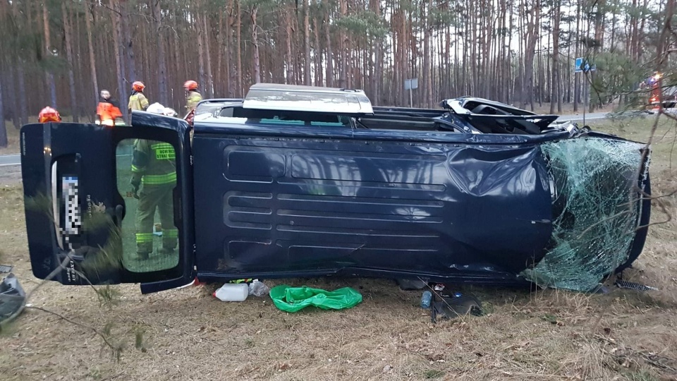 Wypadek na krajowej „dziesiątce"/fot. Bydgoszcz 998