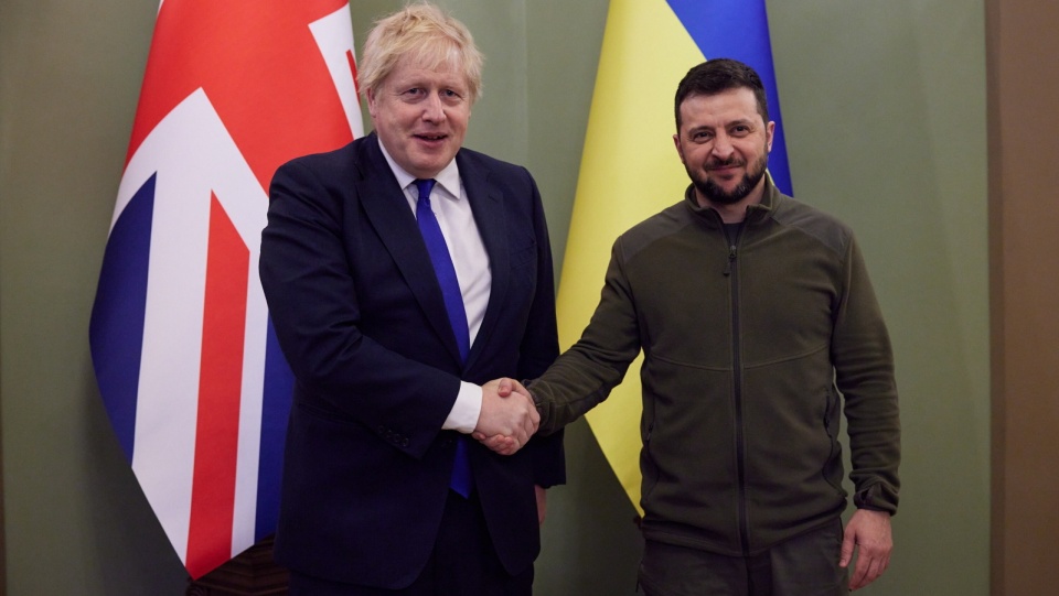 Premier Wielkiej Brytanii i prezydent Ukrainy. Fot. PAP/EPA